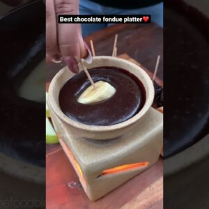 BEST CHOCOLATE FONDUE PLATTER🫒🥐🍊🍐🍊 #foodgasm #cooking #foodhacks #shortsvideo #foodgood