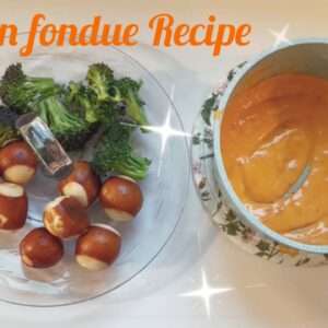 Vegan Cheese Fondue Recipe with Pretzel Bread : Only 3 Ingredients!